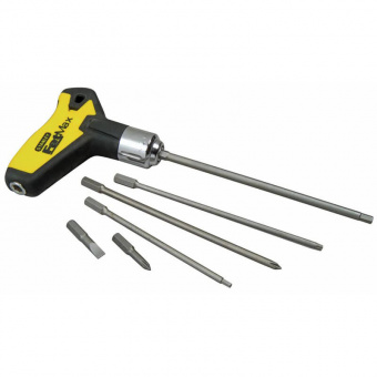 STANLEY 0-79-153 Отвертка + 25 насадок FatMax реверсивная с Т-образной ручкой в кейсе