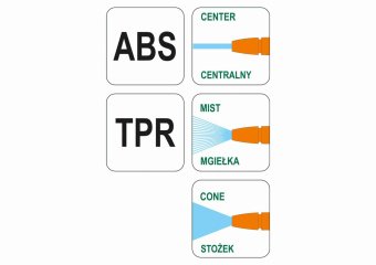 FLO Зрошувач-пістолет 3-режимний до шлангу 1/2", ABS-пластик  | 89214