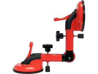 YATO Присоска для скла кутова YATO: 2 чашки Ø= 118 мм, m= 50 кг, l= 300 мм, кут- 90-270°  | YT-37214