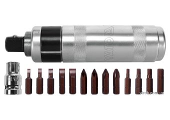 YATO Викрутка реверсивна ударна YATO: L= 160 мм, з магнітними насадками, комплект 15 Од.  | YT-28015