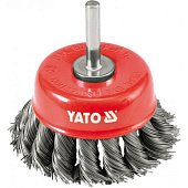YATO Щітка - крацовка чашкоподібна YATO зі шпинделем Ø=75мм  | YT-4752