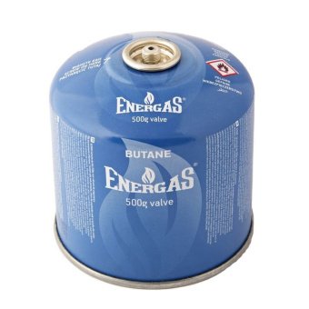VIROK Балон газовий 1-разовий ENERGAS з різьбою (7/16) 500g/870ml. для плит/кемпінгу (EN417) BUTAN  