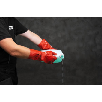 Рукавиці з ПВХ покриттям бензомаслостійкі КВІТКА PRO Industrial (10"/ XL) (110-1205-10-IND)