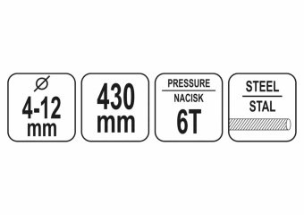 YATO Ножиці до дроту YATO гідравлічні : L= 430 мм, Ø= 4-12 мм  | YT-22870