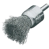 Щетка концевая D50х18 мм, хвостовик 6 мм, Стальная гофрированная проволока 0.3 мм LESSMANN