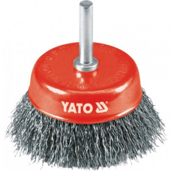 YATO Щітка - крацовка YATO Чашка Ø=75 мм . сталь. шпиндель 6 мм. 4500 об/хв | YT-4751