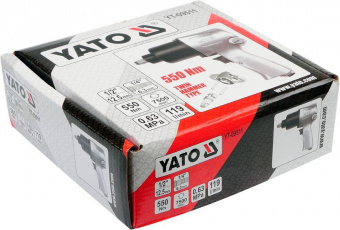 YATO Гайковерт ударний пневматичний YATO : квадрат 1/2", F=511 Nm  | YT-09511