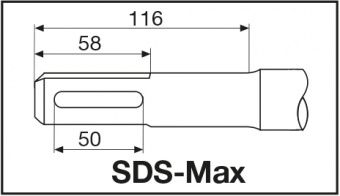 MILWAUKEE Долото пласке SDS-MAX , 600х25мм | 4932343739