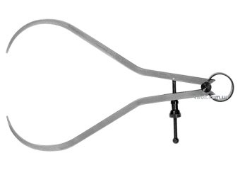 YATO Кронциркуль для зовнішніх вимірів YATO : l= 200 мм, з гвинтовим фіксатором і на пружині  | YT-7