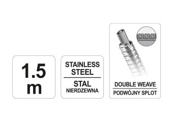 FALA Шланг для душа з нержавіючою сталевою полірованою гофрою, G 1/2, l= 1,5 м  | 75645