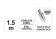 FALA Шланг для душа з нержавіючою сталевою полірованою гофрою, G 1/2, l= 1,5 м  | 75645