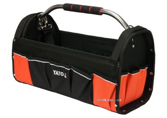 YATO Сумка відкрита для інструменту 22" YATO; 11 кишень, з трубним захоплювачем, з поліестеру  | YT-