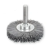 Щетка дисковая 80х12-14 мм, хвостовик 6 мм, Полимерабразивний ворс зерно 320 / 0.6 LESSMANN