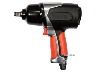 YATO Гайковерт ударний пневматичний YATO : квадрат 1/2", F=680 Nm, роб. тиск- 6,3 Bar при 184 л/хв  