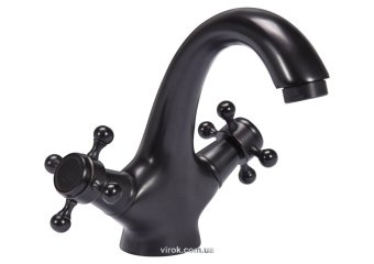 FALA Змішувач води для умивальника "RETRO BLACK 1" з 2-ма вентлями  | 75807