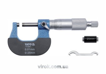 YATO Мікрометр YATO з точністю 0.01 мм в діапазоні 25 - 50 мм  | YT-72301