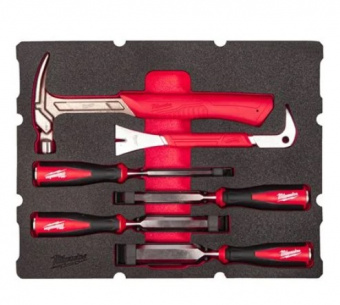 MILWAUKEE Набір теслярного інструмента у пінному вкладенні PACKOUT (6шт) | 4932493641