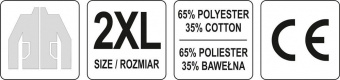 YATO Куртка робоча легка DAN, розм. XXL; 65%- поліестер, 35%- бавовна  | YT-80284
