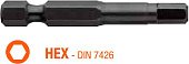 USH Насадка викруткова Industry HEX 4 x 50 мм подовжена, Уп. 5 шт. | UUSE0013044