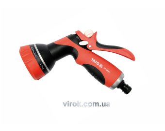 YATO Зрошувач-пістолет 6-режимний YATO до шлангу 1/2", ABS-пластик + алюміній  | YT-8964