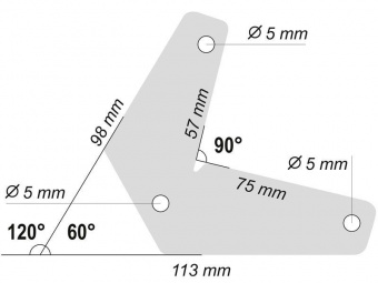 YATO Кутники магнітні для зварювання YATO: кут: 60°, 90°, 120°, сталеві, сила утримування-10 кг, 2 ш