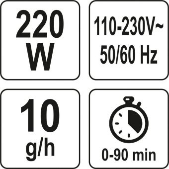 YATO Генератор озону YATO мережевий 230В , 220 Вт, продукт.- 10 гр/год | YT-73350