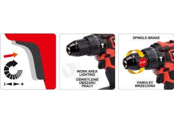 YATO Шуруповерт-дриль ударний безщітковий акумуляторний YATO : 18 В. Li-Ion, F= 42Нм, 2 АГ, Ø≤13 мм 