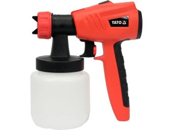 Малярний агрегат мережев 230В YATO, 1380Вт, подача- 1 л/хв, шланг- 5м, сопла Ø= 1; 1,6; 2,6 мм, 0,8л