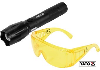 YATO Ліхтар ультрафіолетовий з окулярами, для виявлення протікання рідини, перевірки банкнот YATO : 