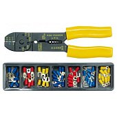 VOREL Кліщі для обтискання і зачистки проводів з контактними наконечниками, кпл. 100 шт.  | 45050