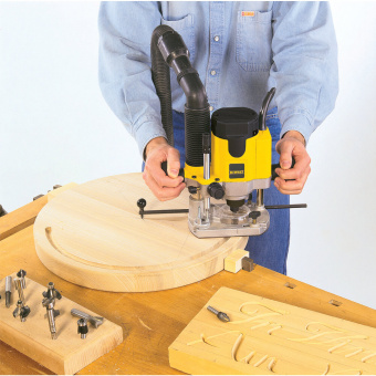 Фрезер DeWalt 1100 Вт, цанга 6-8 мм, 8000-24000 об/хв, електроніка, пар.упор.