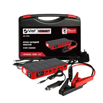 Пуско-зарядний пристрій, 10400 mAh, 1000А, 12V Vorhut | 52-296