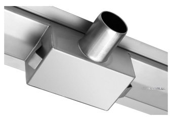 FALA Трап підлоговий для душу з нержавіючої сталі "LINE" ; 90х 7х 7 см, сифон h= 52 мм  | 75451