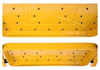 Драбина розкладна металева VOREL : 3 сходинки 36х26 см з антиковзальною прокладкою 115х47х65 см [2]