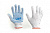 Перчатки Х/Б с ПВХ точкой р10 (белые+черный ПВХ стандарт) СИЛА