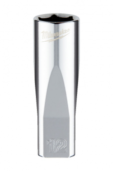 MILWAUKEE Головка хромована метрична подовжена 1/4'', 12мм | 4932478332