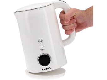 Електрочайник з термостатом з нержавіючої сталі, білий LUND 1,7 л, 2200 Вт, живл від мережі 230 В