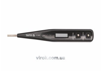 YATO Індикатор напруги YATO контрольний цифровий 12-250 V LCD  | YT-2861