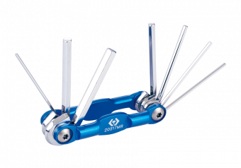 KING TONY Алюминиевый складной шестигранный ключ 1.5-6 мм, 7 предметов | 20317MR