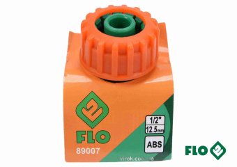 FLO Муфта сполучна 2-х водяних шлангів 1/2" пластикова  | 89007