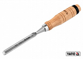 YATO Стамеска напівкругла YATO : b= 12 мм, клинок- 125 мм, дерев'яна ручка- 112 мм  | YT-62822