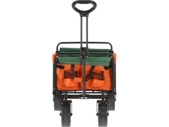 Візок присадибний розкладний на 4 колесах FLO з поворот важілем, ємність- 79х 44х 26см, навант 100кг