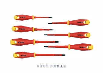 YATO Набір викруток діелектричних ізольованих YATO до 1000 V. 7 шт.  | YT-2828