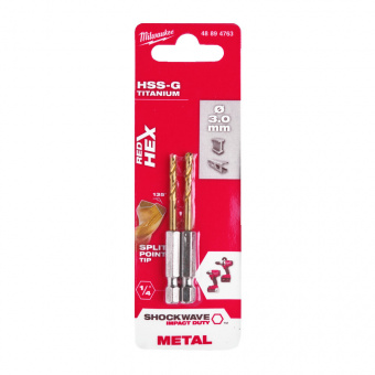 MILWAUKEE Свердло по металу RedHEX HSS-G TiN , Ø3,0мм, (2шт) | 48894763