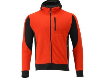 Худі флісовий з поліестеру YATO розмір M, червоно-чорний, 5 кишень [20]