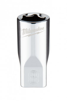 MILWAUKEE Головка хромована метрична 1/4'', 8мм | 4932478316