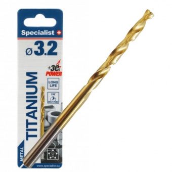 Specialist+ 64/1-0032 Свердло по металу TITAN 3,2 мм