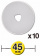 Лезвие OLFA RB45-10 дисковое 45мм 10шт; 0,3 мм с двойным углом заточки, для RTY-2 / G, RTY-2 / DX, 4