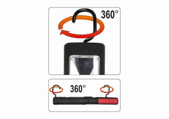 YATO Ліхтар переносний світлодіодний акумул. 3,7 В YATO з режимами 1+7, Ф= 250 lm  | YT-08504