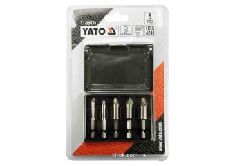 YATO Набір екстракторів YATO : HEX 1/4", HSS 4241, для видалення зломаних гвинтів 5 шт  | YT-06035